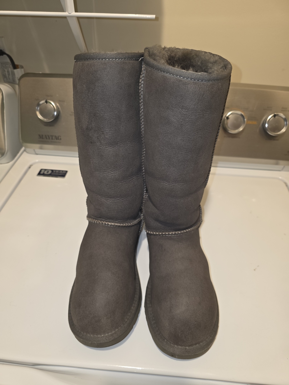 UGG Classic Tall Boots in Dark Gray Suede